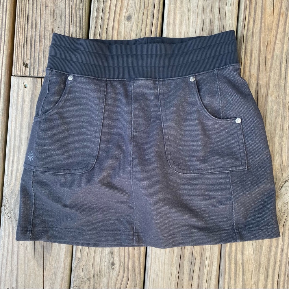 Athleta Northpeak Skort Knit Black Denim Look